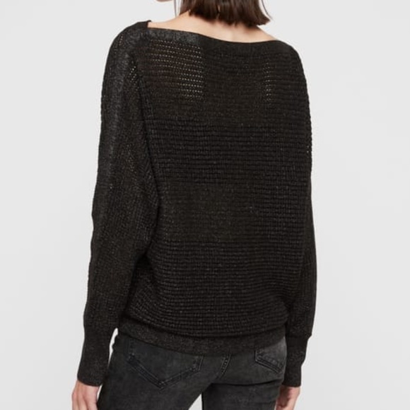 AllSaints Elle Metallic Jumper - Picture 2 of 6
